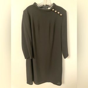 GOAT black shift dress, knee length size 12